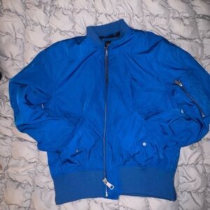 Zara Vibrant Blue Bomber Jacket